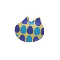 マドマドこれくしょん 蒔絵のアクセサリー 革ブローチ miao ミャオ たまご 金色粉 チタン粉 高級感あふれる上質な牛革に伝統の技術を生かして作り上げた革のアクセサリー mado mado collection Fantasy MAKIE accessories Leather brooch Egg miao Gold color Titanium blue powder人気のmiao ミャオ シリーズ、幸せを願うラッキーモチーフ『たまご型』をはめこんだポップでユニークな愛らしいくわくわくする夢のあるデザイン、女性の心をしっかりとつかむ大人可愛いアイテムです。 イメージ写真2