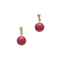身につける漆 漆のアクセサリー イヤリング 糖蜜珠 牡丹色 坂本これくしょんの艶やかで美しくとても軽い和木に漆塗りのアクセサリー SAKAMOTO COLLECTIONWearable URUSHI Accessories Earrings molasses Pearl peony pink つややかな丸い珠が耳元で女性らしくゆらゆら揺れる愛らしいフォルム、牡丹の花びらのような華やかな紫紅色、軽いので１日つけていても耳が痛くなりにくいのも嬉しいポイント。  #イヤリング #Earrings #糖蜜珠 #牡丹色 #PeonyPink #丸いイヤリング #揺れるイヤリング #軽いイヤリング #耳が痛くない #漆のアクセサリー #漆塗り #身につける漆 #坂本これくしょん #会津  イメージ写真1