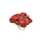 身につける漆 蒔絵のアクセサリー リング 銀芯真紅華 朱色 坂本これくしょんの艶やかで美しくとても軽い和木に漆塗りのアクセサリー SAKAMOTO COLLECTION wearable URUSHI accessories Ring Ginshin crimson Hana vermilion 鮮やかで元気になれる雰囲気のブランドオリジナル、彫りの深い花のフォルムに散りばめられた銀の粒が印象的、還暦のお祝いや大切な方へのプレゼントにも喜ばれています。  #リング #Ring #朱色 #銀芯真紅華 #花のリング #HanaRing #真紅の花リング #還暦のお祝い #プレゼント #漆のアクセサリー #漆塗り #身につける漆 #坂本これくしょん #会津 