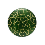 SAKAMOTO COLLECTION 身につける漆 蒔絵のアクセサリー ブローチ 丸6 金箔海波 ひすい色 坂本これくしょんの艶やかで美しくとても軽い和木に漆塗りのアクセサリー SAKAMOTO COLLECTION wearable MAKIE Brooch round 6 gilt sea wave jade green 少し大きめのシンプルで使いやすいアクセサリー、のびやかなラインで描かれた海波柄の金箔蒔絵、ボリュームがありコートの襟元などにぴったりです。  #ブローチ #Brooch #JadeGreen #海波柄 #大きめブローチ #蒔絵のブローチ #海波蒔絵 #蒔絵のアクセサリー #漆のアクセサリー #漆塗り #身につける漆 #坂本これくしょん #会津 