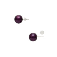 身につける漆 漆のアクセサリー チタンポストピアス 糖蜜珠 箔紫色 坂本これくしょんの艶やかで美しくとても軽い和木に漆塗りのアクセサリー SAKAMOTO COLLECTION wearable URUSHI accessories Pierce molasses Pearl foil purple color 艶やかな丸い珠が女性らしく耳元の遊び心をデザイン、香りたつような上品で奥行き感のあるパープルカラー、コーディネイトに奥行きを持たせてくれます。  #ピアス #Pierce #糖蜜珠 #箔紫色 #丸い珠ピアス #紫色ピアス #人気のピアス #軽いピアス #耳が痛くない #漆のアクセサリー #漆塗り #身につける漆 #坂本これくしょん #会津  イメージ写真1