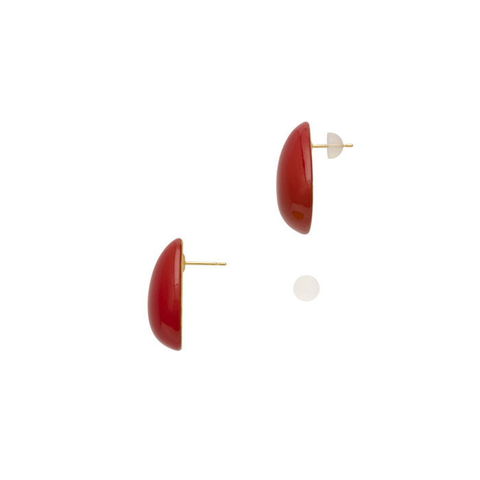 身につける漆 漆のアクセサリー 18Kピアス 花びら 朱色 坂本これくしょんの艶やかで美しくとても軽い和木に漆塗りのアクセサリー SAKAMOTO COLLECTION Wearable URUSHI 18K earrings petals vermilion color とても使いやすい形、ハッとするような鮮やかで元気になれる雰囲気のブランドオリジナル、還暦のお祝い、大切な方へのプレゼントにも喜ばれています。  #ピアス #18Kピアス #earrings #花びら #朱色 #還暦のお祝い #プレゼント #可愛いピアス #軽いピアス #漆のアクセサリー #漆塗り #身につける漆 #坂本これくしょん #会津  イメージ写真1 