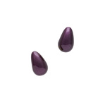 身につける漆 漆のアクセサリー ピアス 月の勺 坂本これくしょんの艶やかで美しくとても軽い和木に漆塗りのアクセサリー SAKAMOTO COLLECTION Wearable URUSHI Accessories Pierce moon of ladle foil purple 使いやすい形に上品で奥行き感のある香りたつようなパープルカラー、耳を包み込むような程よいボリューム感と軽さが人気、金箔がさりげなく華やかさをプラスします。  #ピアス #Pierce #月の勺 #moonladlePierce #箔紫色 #purplePierce #紫色ピアス #軽いピアス #耳が痛くない #漆のアクセサリー #漆塗り #身につける漆 #坂本これくしょん #会津 