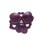 身につける漆 蒔絵のアクセサリー お花の ブローチ 銀芯紫艶華（ぎんしんしえんはな）箔紫色坂本これくしょんの艶やかで美しくとても軽い和木に漆塗りのアクセサリー、香りたつような艶やかなパープルカラー Wearable URUSHI Accessories brooches Pendant Flower violet PurpleColor 日本女性の肌に合う香りたつような艶やかな人気のパープルカラー箔紫色、花をモティーフとし花芯に散りばめられた銀の粒が印象的、箔紫色のアクセサリーは古希のプレゼントにも喜ばれています。  #漆アクセサリー #漆のアクセサリー #漆ジュエリー #軽いアクセサリー #漆のブローチ #艶やかブローチ #お花のブローチ #古希のプレゼント #brooches #Pendantbrooches #Flowerbrooches #wearable #漆塗 #軽さを実感 #坂本これくしょん 