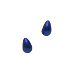 RIE SAKAMOTO COLLECTION 身につける漆 漆のアクセサリー ピアス 月の勺 コバルト色 坂本これくしょんの艶やかで美しくとても軽い和木に漆塗りのアクセサリー SAKAMOTO COLLECTION Wearable URUSHI Accessories pierce Moon ladle cobalt blue 耳たぶをすくい包み込むようなやわらかい曲線、発色の良い鮮やかな強いブルーが上品でクールな印象、とても軽く耳が痛くなりにくい。  #ピアス #pierce #月の勺 #コバルト色 #強い青 #青鱗色 #せいりんの色 #軽いピアス #耳が痛くない #漆のアクセサリー #漆塗り #身につける漆 #坂本これくしょん #会津 