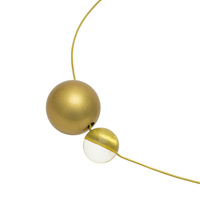 伝統工芸から生まれた、坂本これくしょんのプレミアムシリーズ「Jewel of Forest」より、洗練されたデザインジュエリー、ウェアラブル 漆 アクセサリー ペンダント 漆の実×アクリル 金流星色 Wearable URUSHI Accessories Jewel of Forest necklace URUSHInoMI acrylic Gold Meteor shower color 自然の中から編み出されてきた日本の伝統文化の中でも漆は森が生みだした宝物。坂本これくしょんのプレミアムシリーズ「Jewel of Forest」～森の宝石～は長年あたためてきたデザインジュエリー。アクリルの球体は独自の技法で中心より上部に穴を開けその穴に蒔絵の技法で金色粉を施し、球体から見える金色が魚眼レンズ効果で角度によりとても不思議なパワーを感じます。
 イメージ写真2