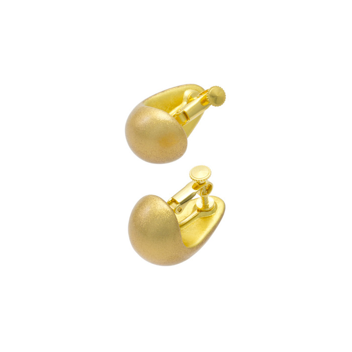身につける漆 漆のアクセサリー イヤリング 月の勺 金流星色 坂本これくしょんの艶やかで美しくとても軽い和木に漆塗りのアクセサリー SAKAMOTO COLLECTION Wearable URUSHI Accessories earrings Moon Ladle gold meteor キラ感を持たせた光沢のある上品なゴールドカラー、耳を包み込むような程よいボリューム感と軽さ、耳たぶの厚さに合わせてサイズ調節が可能です。 イメージ写真3