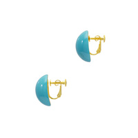 身につける漆 漆のアクセサリー イヤリング こでまり エメラルドブルー色 坂本これくしょんの艶やかで美しくとても軽い和木に漆塗りのアクセサリー sakamoto collection  COLLECTION wearable URUSHI accessories earrings Kodemari emerald blue ベーシックな優しい曲線のフォルムに上品で爽やかな優しいブルー、軽くて耳が痛くなりにくく安心して使えます。 イメージ写真2