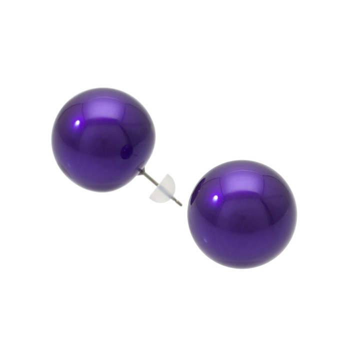 身につける漆 漆のアクセサリー チタンポスト ピアス 球2.0 本紫色 坂本これくしょんの艶やかで美しくとても軽い和木に漆塗りのアクセサリー SAKAMOTO COLLECTION wearable URUSHI accessories pierce Sphere 20 Pure purple 大きめのボリューム感が楽しめる直径2㎝のチタンポストピアス、発色の良い鮮やかな「本紫色」は上品でクールな印象でカジュアルにもフォーマルにもオールシーズン活躍、軽くてピアスホールに負担をかけにくく耳が痛くなりにくいつくり、かぶれ防止コートで安心です。  #漆のアクセサリー #軽いピアス #ピアス #本紫 #紫色ピアス #耳が痛くない #accessories #jewelry #pierce #Sphere20 #PurePurple #DeepPurple #fashion #design #漆塗りピアス #身につける漆 #ショップチャンネル #坂本これくしょん #会津若松市 メイン写真