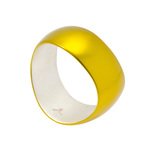 SAKAMOTO COLLECTION 身につける漆 漆のアクセサリー バングル メビウス レモンゴールド色 坂本これくしょんの艶やかで美しくとても軽い和木に漆塗りのアクセサリー SAKAMOTO COLLECTION wearable URUSHI accessories Bangle bracelet Mobius lemon gold color 流れる曲線が手元を美しく華やかに演出するバングル、発色良い鮮やかなハッピーで元気の出る透明感のあるビタミンカラー、木に漆塗りのブレスレッドは素肌を包み込む様なぬくもりのある使用感が人気、かぶれ防止コートで安心して使えます。  #漆のアクセサリー #軽いバングル #漆のバングル #バングル #ブレスレッド #メビウス #レモンゴールド色 #れもん色 #流れるような曲線 #accessories #jewelry #Bangle #bracelet #Mobius #lemongold #goldcolor #scalar #漆塗り #軽さを実感 #会津 