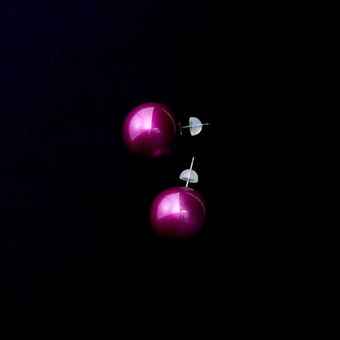身につける漆 漆のアクセサリー ピアス 球2 アネモネピンク色 坂本これくしょんの艶やかで美しくとても軽い和木に漆塗りのアクセサリー SAKAMOTO COLLECTION wearable URUSHI accessories pierce Jewel anemonea pink 少し大きめの程よいボリューム感、艶やかな丸い珠が女性らしさと遊び心を演出、紫とピンクでキラキラとした深み輝きを持つ大人可愛いピンクです。  #ピアス #pierce #アネモネピンク #キラキラ #大人可愛いピンク #軽いピアス #耳が痛くない #漆のアクセサリー #漆塗り #身につける漆 #坂本これくしょん #会津 