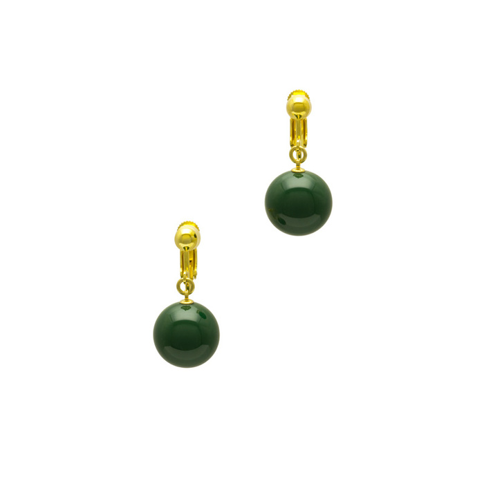 身につける漆 漆のアクセサリー イヤリング 糖蜜珠 深緑色 坂本これくしょんの艶やかで美しくとても軽い和木に漆塗りのアクセサリー SAKAMOTO COLLECTION wearable URUSHI earrings Molasses Jewel Deep green シンプルで使いやすい丸い珠がゆらゆら揺れ品よく大人かわいいを演出、常緑樹の葉などの濃い緑色をイメージしたシックな緑。 イメージ写真3