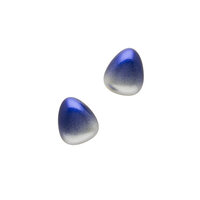 身につける漆 漆のアクセサリー イヤリング 花びら コバルト銀ぼかし色 坂本これくしょんの艶やかで美しくとても軽い和木に漆塗りのアクセサリー SAKAMOTO COLLECTION wearable URUSHI earrings Petal Cobalt Blue Silver blur 奥行き感のあるブルーに銀色粉を蒔いた上品でクールな印象が素敵、ふわりと軽やかな曲線美がさりげない存在感。  #イヤリング #earrings #花びら #コバルト銀ぼかし色 #コバルトブルー #青いイヤリング #軽いイヤリング #耳が痛くない #身につける漆 #坂本これくしょん #会津  イメージ写真1