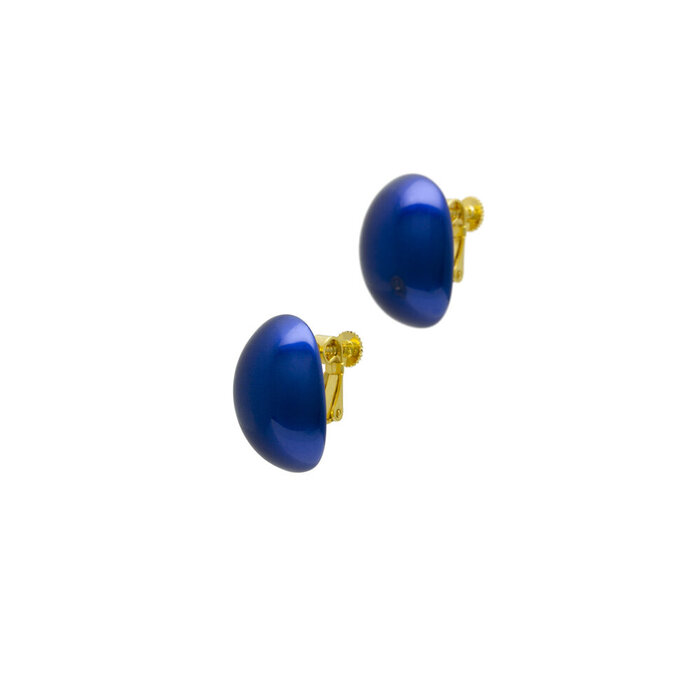 身につける漆 漆のアクセサリー イヤリング こでまり コバルト色 坂本これくしょんの艶やかで美しくとても軽い和木に漆塗りのアクセサリー SAKAMOTO COLLECTION wearable URUSHI earrings KODEMARI Cobalt Blue 発色の良い鮮やかな強いブルー、シーンを選ばず使えるベーシックな形が魅力、軽く耳元に負担がかかりにくいのが嬉しい。 イメージ写真3