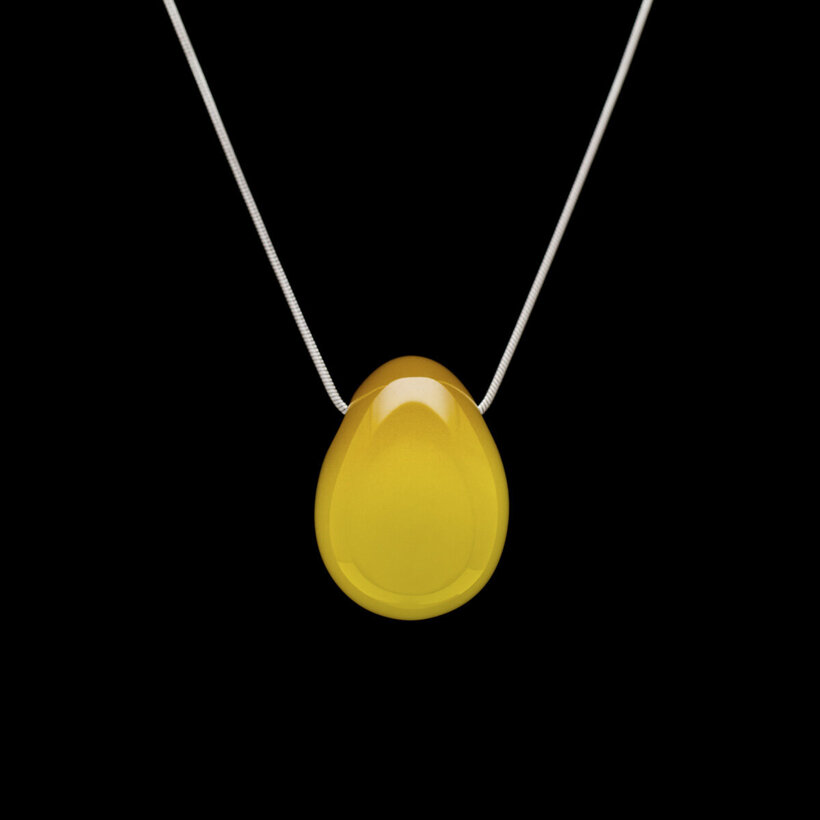 D3N8058 SAKAMOTO COLLECTION wearable URUSHI pendants BellDrop sunflower yellow color-8.jpg