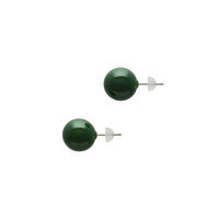 身につける漆 漆のアクセサリー チタンポストピアス 糖蜜珠 深緑色 坂本これくしょんの艶やかで美しくとても軽い和木に漆塗りのアクセサリー SAKAMOTO COLLECTION wearable URUSHI earrings Molasses Jewel Deep green 大人の魅力を引き出すシックな緑、糖蜜のように艶やかな丸い珠が耳元にピタッと寄り添う愛らしいチタンポストピアス。 イメージ写真2