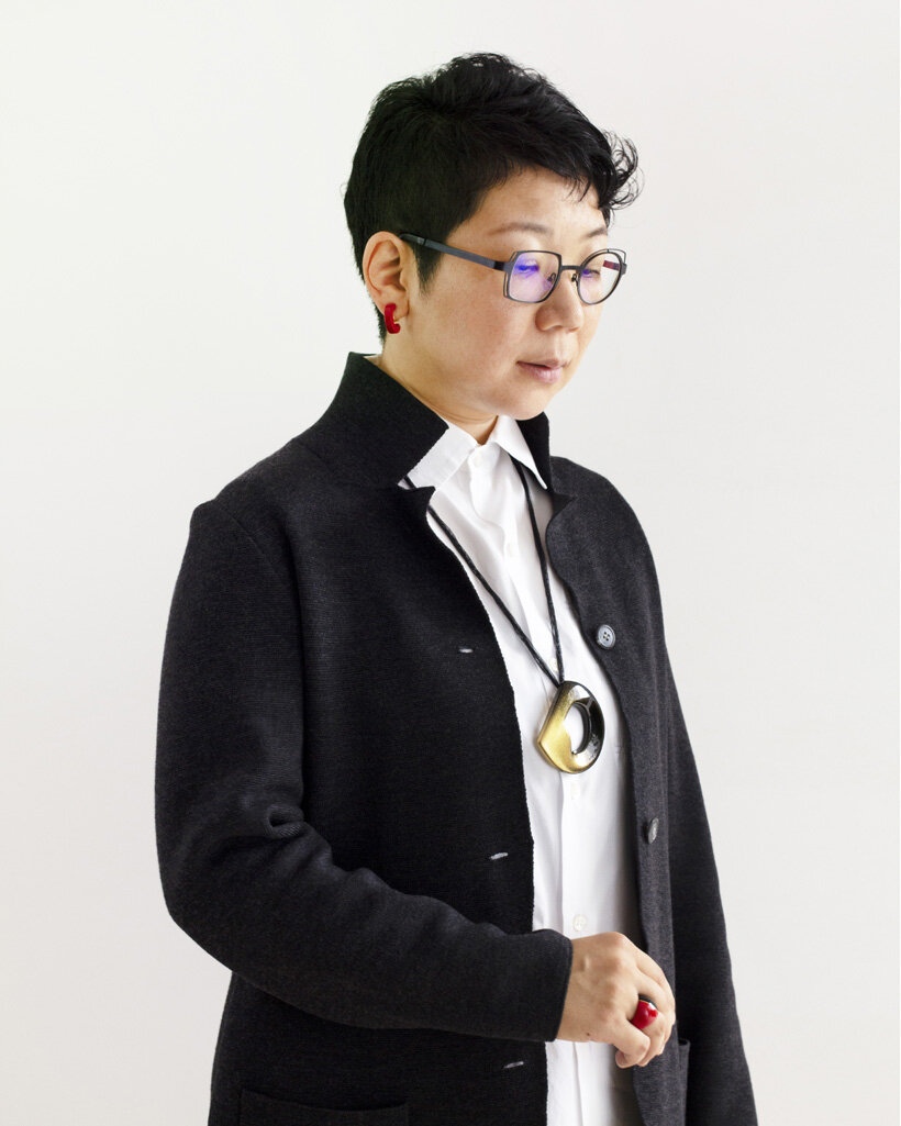01P1855 SAKAMOTO COLLECTION wearable URUSHI pierced earrings hoop vermilion-a.jpg