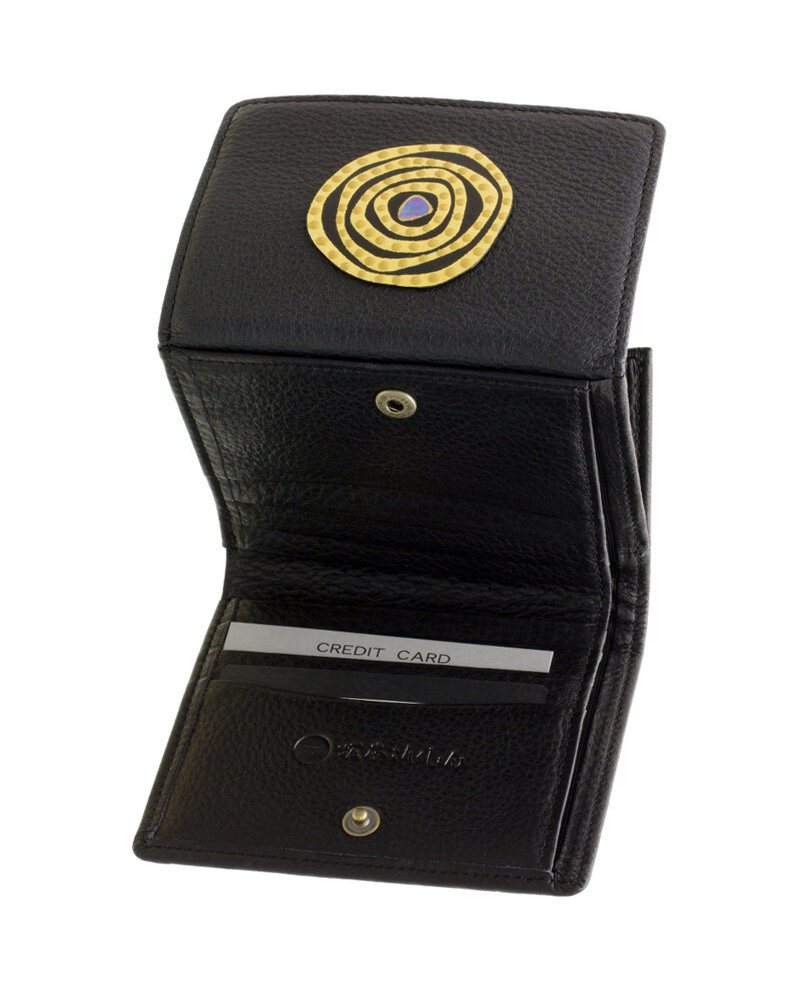 03K7026 SAKAMOTO COLLECTION MAKIE Bi-fold leather wallet Slim Golden Labyrinth Gold leaf-b.jpg