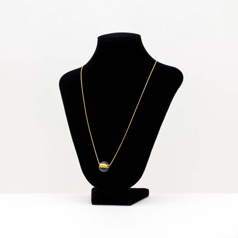 80N8035 SAKAMOTO COLLECTION jewel of forest pendant Nuts & Acrylic Sunflower field Yellow-c.jpg