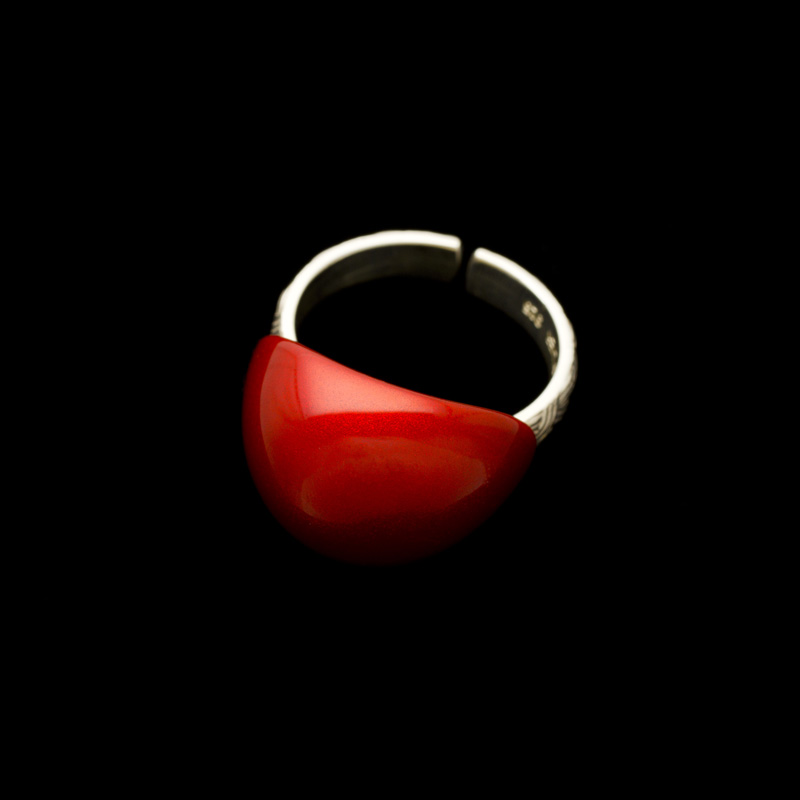A1R1564 SAKAMOTO COLLECTION wearable URUSHI accessories rings RIE_RING Poppy Red-9.jpg