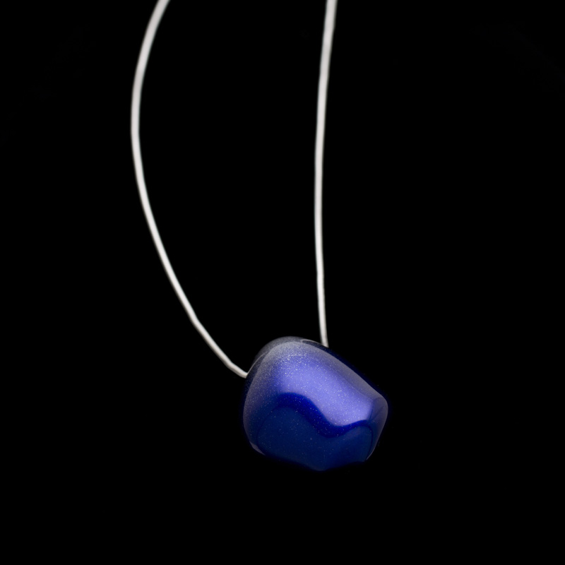 G7N7704 SAKAMOTO COLLECTION wearable URUSHI accessories pendant Diamond-shaped Jewel Cobalt Blue-8.jpg