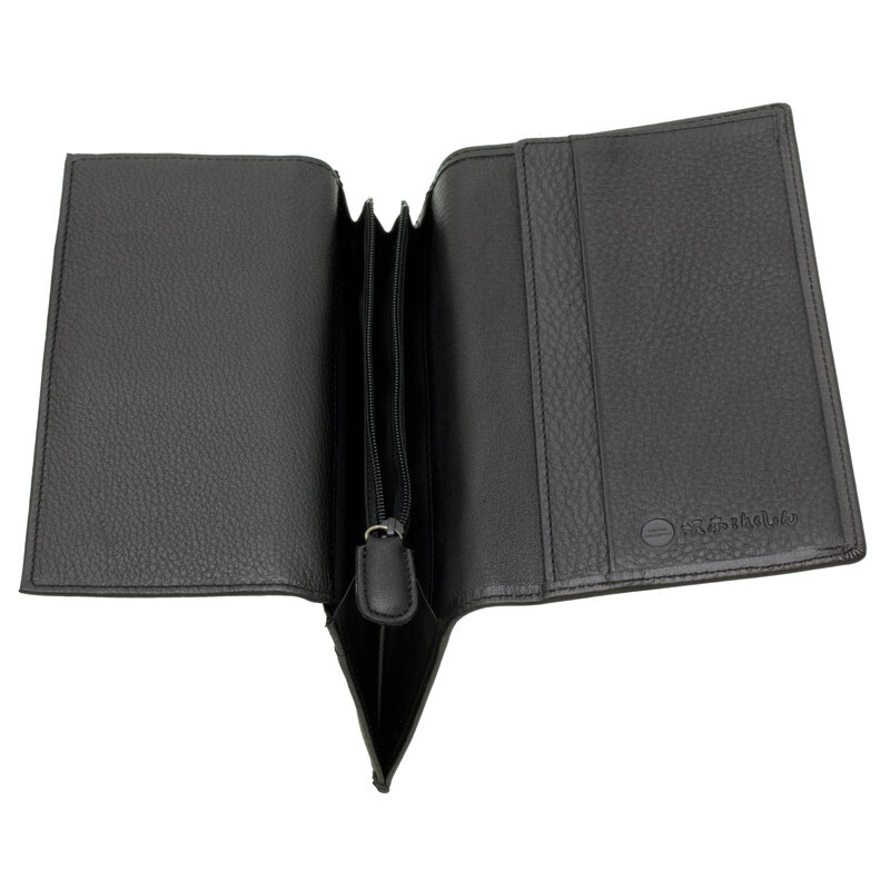 Sakamotocollection_longwallet_inside2.jpg カード入れ多くの仕切りやポケットが付いていて、カードや定期券などの収納にも便利単独でセカンドバッグ代わりに持つことも可能